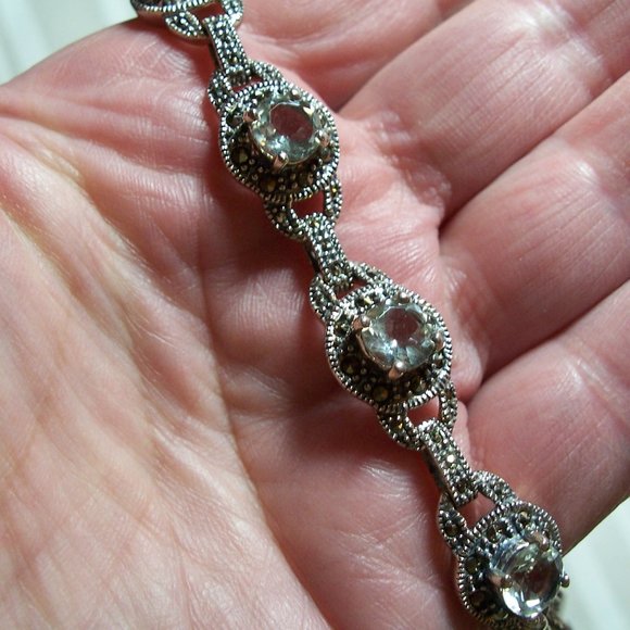 Marcasite Prasiolite Bracelet - Picture 1 of 4